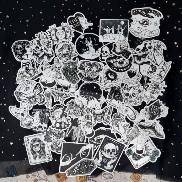 Accessories - Gothic Witchy Tarot Stickers 50 Pack